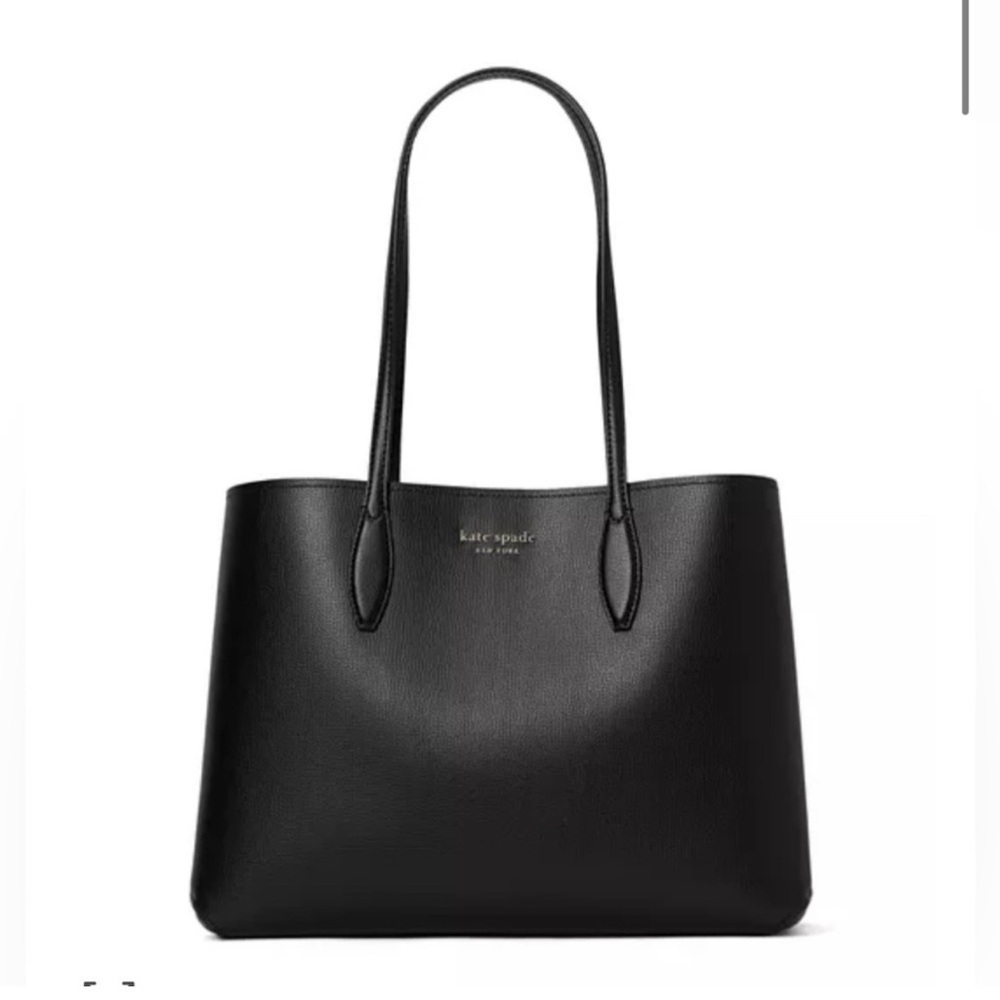 Kate Spade All Day Black Large Leather Tote Bag